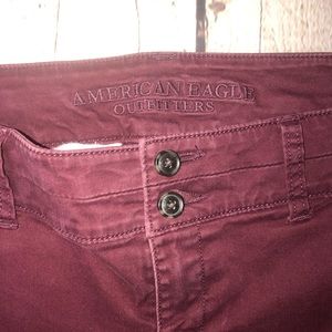 American Eagle Outfitters Jeans - American Eagle Burgundy Skinny Jeans American Eagle Outfitters Jeans - American Eagle Burgundy Skinny Jeans